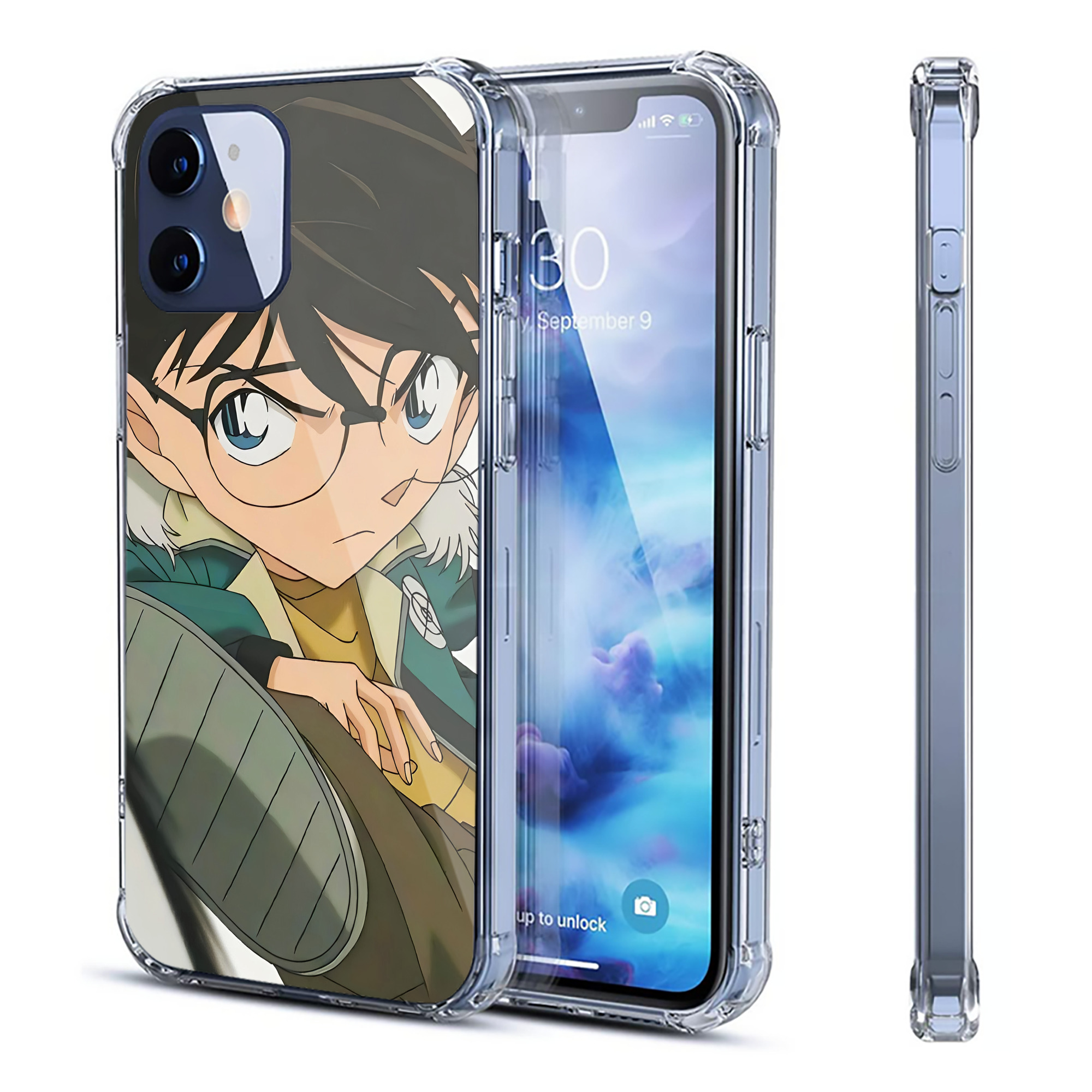 （画像用） 名探偵コナン Detective Conan 【iPhone 12シリーズ対応】透明スマホケース（クリアソフトケース）